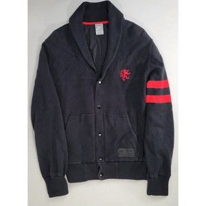 Nike Sportswear 330 LeBron James Sweater Black Shawl Collar Cardigan Knit Men S